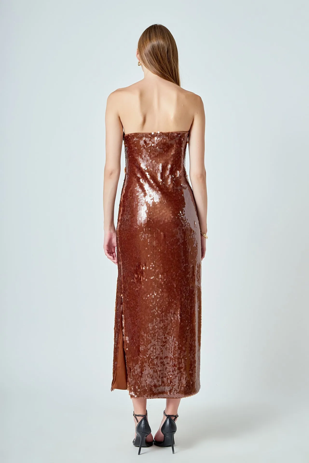 Strapless Sequin Midi Dress sold by Endless Rose product image thumbnail 4