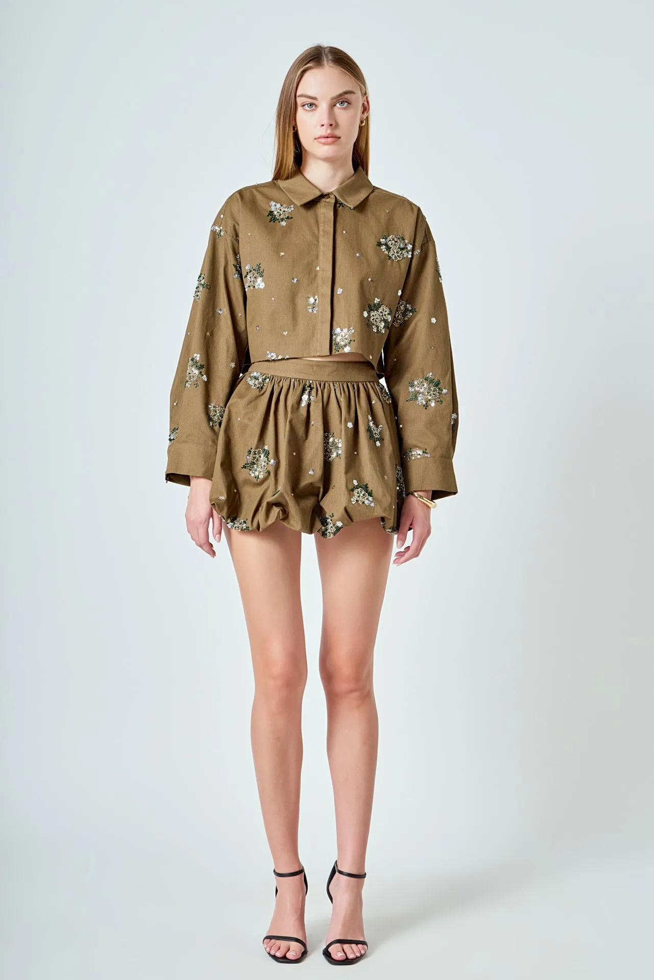 Eve Sequined and Beaded Low Waist Bubble Skirt sold by Endless Rose product image thumbnail 3