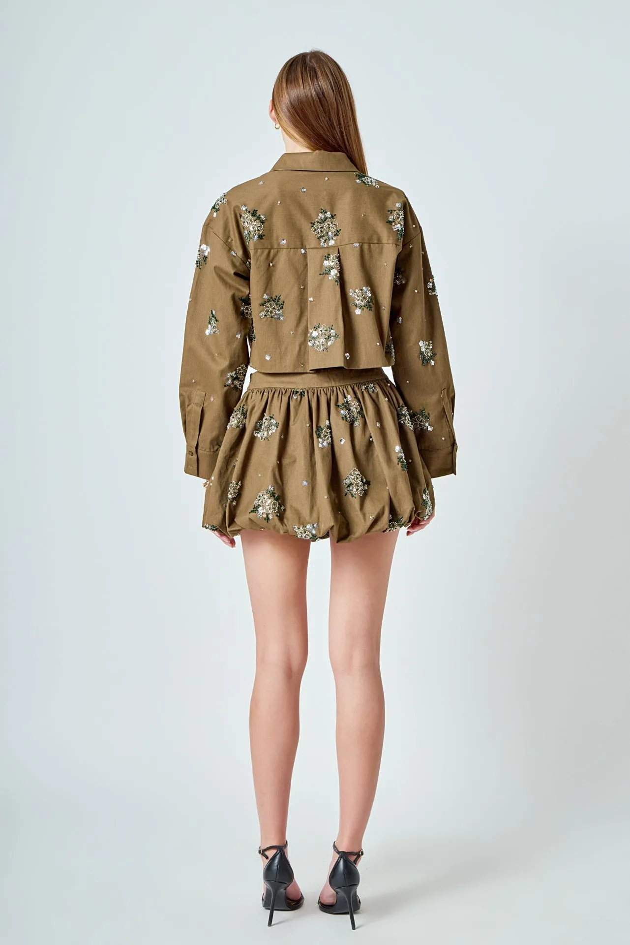 Eve Sequined and Beaded Low Waist Bubble Skirt sold by Endless Rose product image thumbnail 4