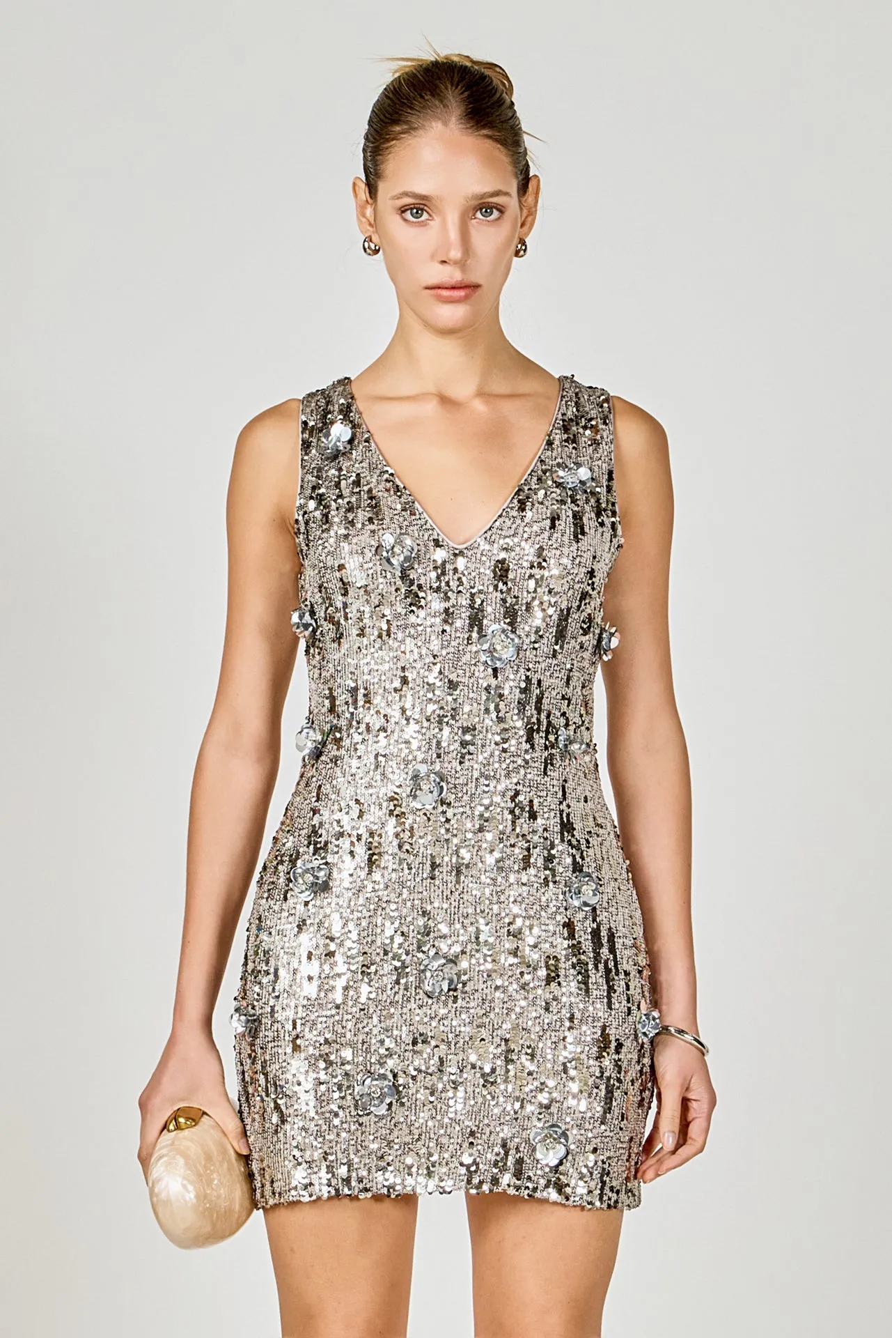 Floral Applique sequins Mini Dress sold by Endless Rose product image thumbnail 5