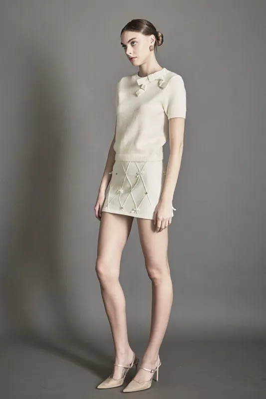 Bow Detail Mini Skirt made by Endless Rose