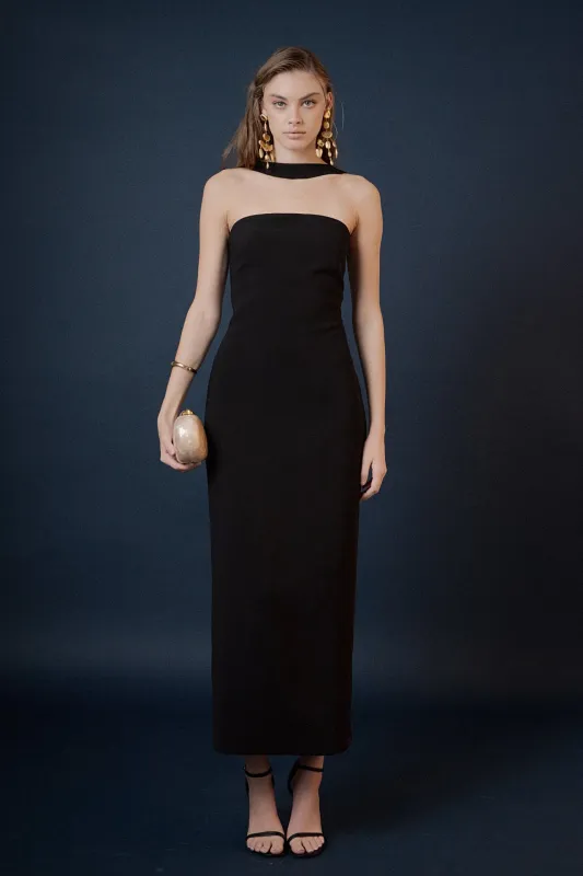 Neck Detail Fitted Maxi Dress sold by Endless Rose