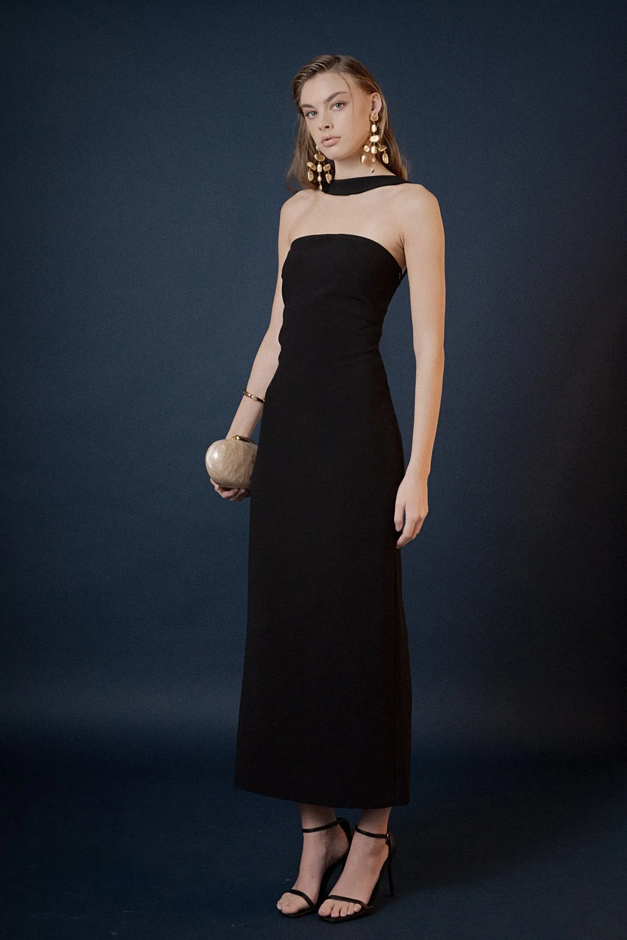 Neck Detail Fitted Maxi Dress sold by Endless Rose product image thumbnail 3