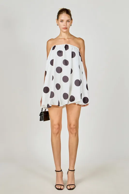 Polka Dot Bubble Mini Dress sold by Endless Rose