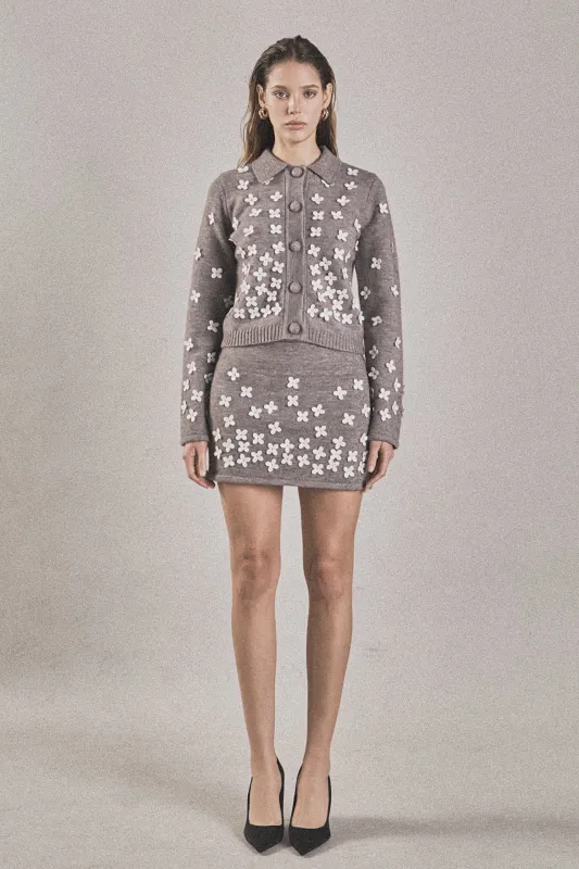 Flower Detail Knit Cardigan sold by Endless Rose