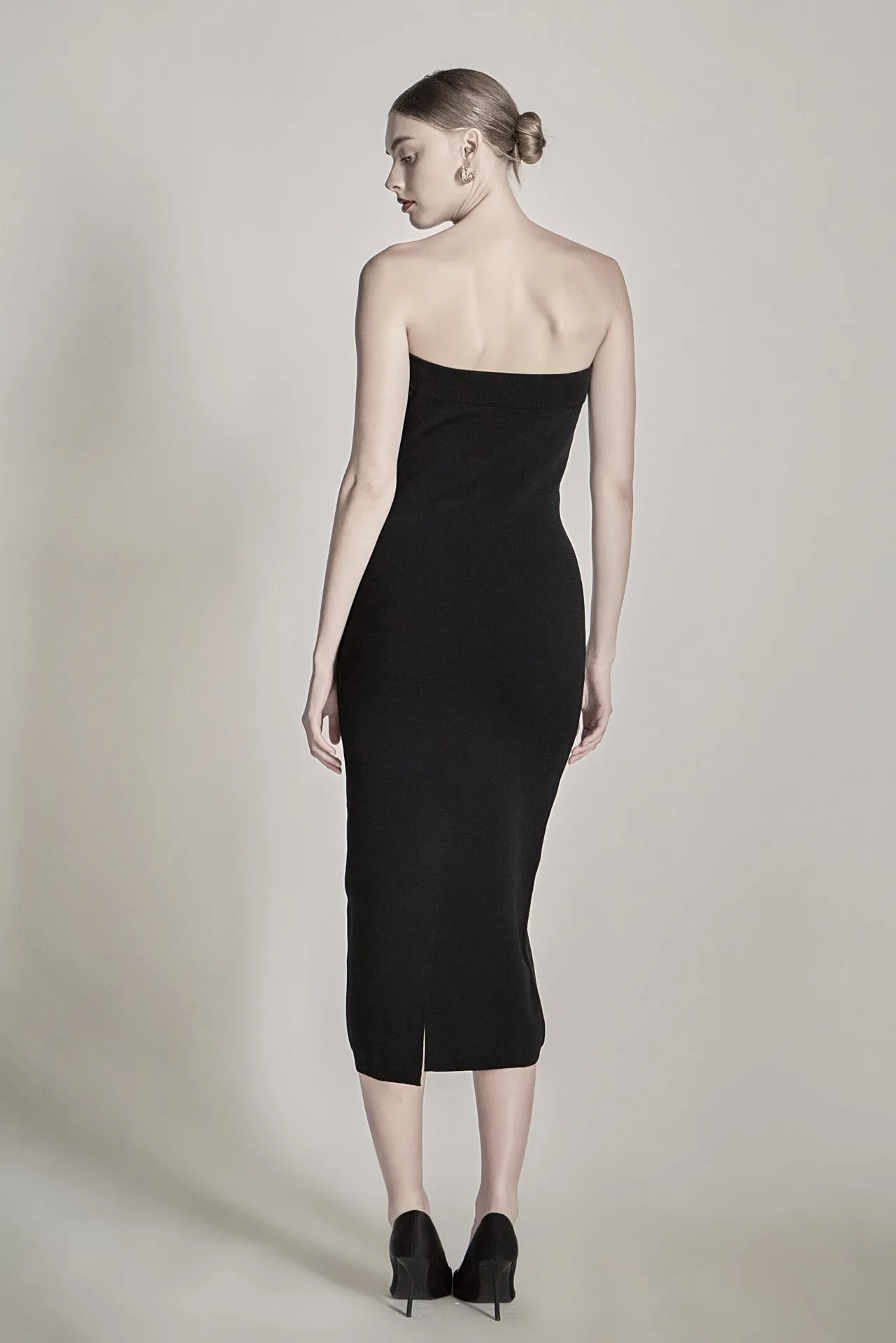 Bow Detailed Tube Midi Knit Dress sold by Endless Rose product image thumbnail 4