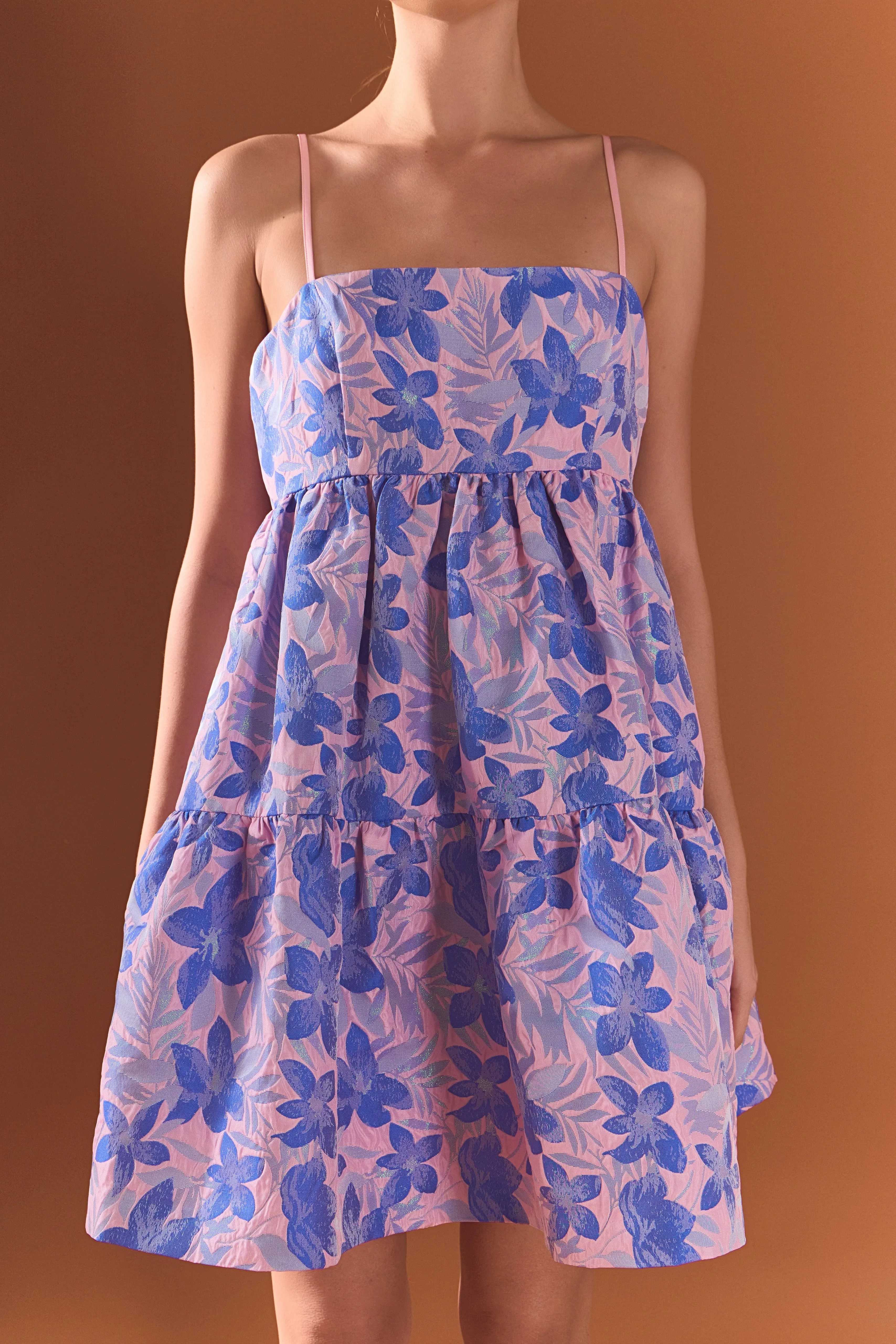 Metallic Foral Jacquard Mini Dress sold by Endless Rose product image thumbnail 2