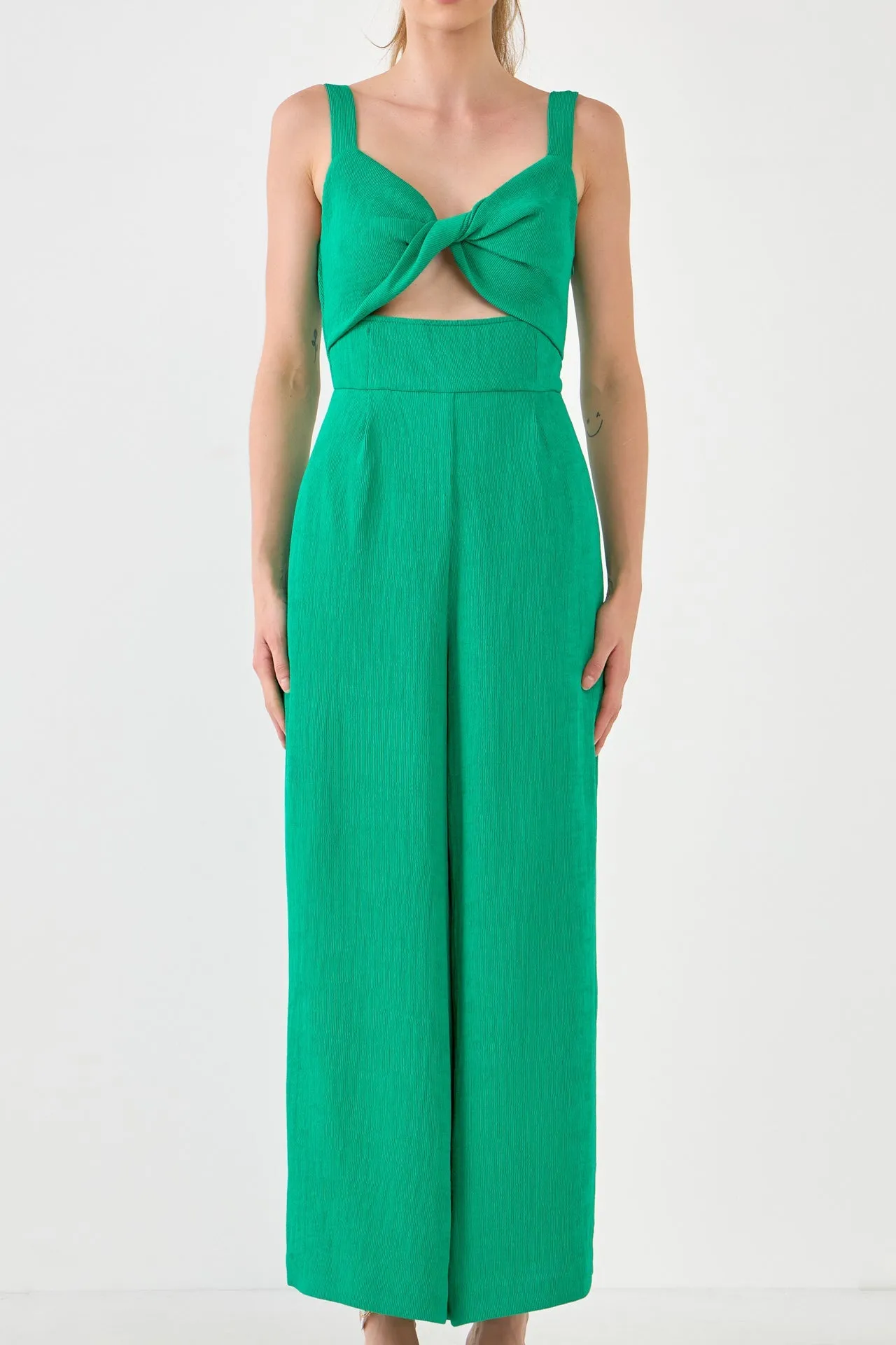 Soft Touch Plisse Twist Jumpsuit sold by Endless Rose product image thumbnail 2