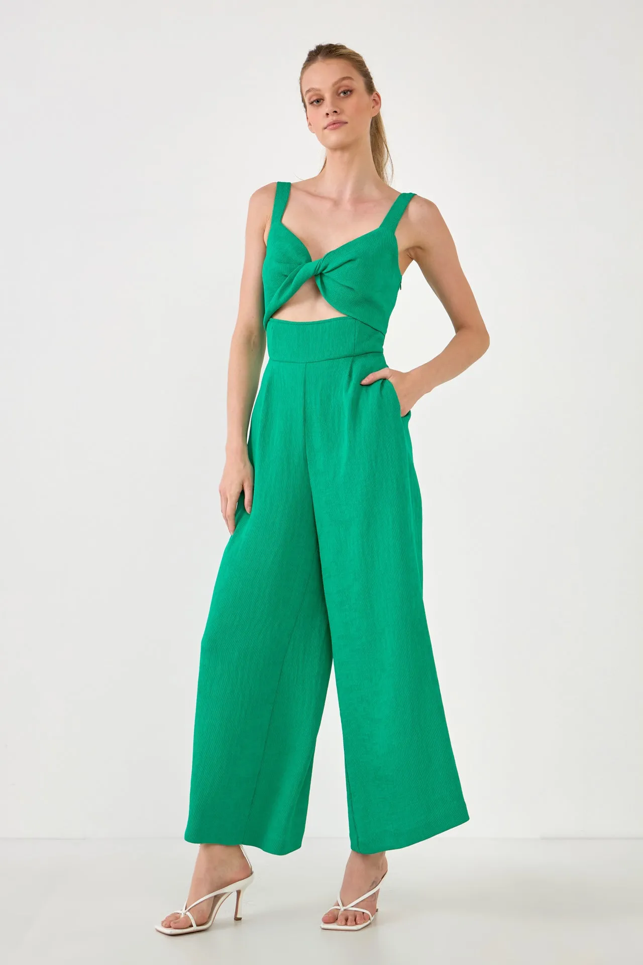 Soft Touch Plisse Twist Jumpsuit sold by Endless Rose product image thumbnail 3