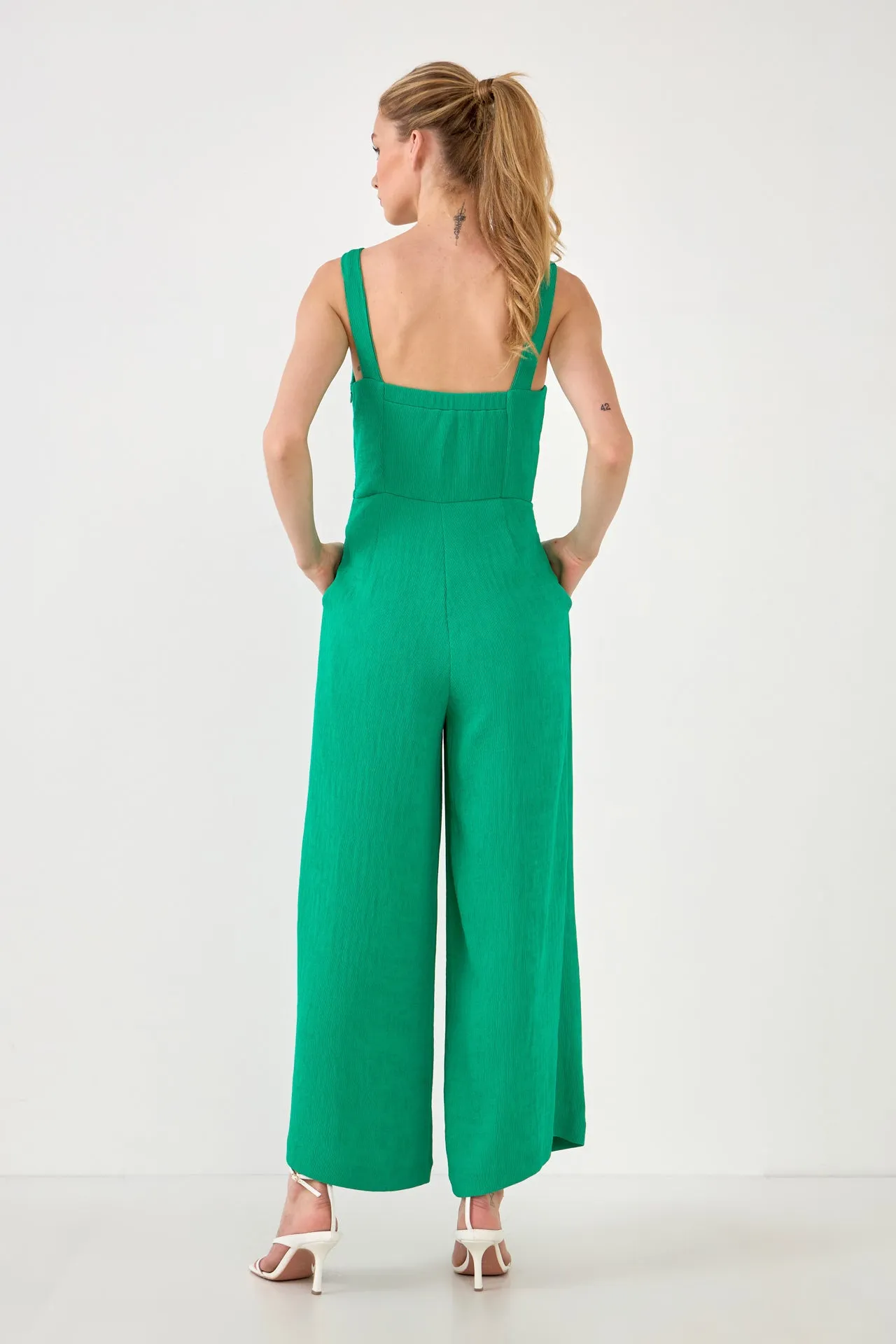 Soft Touch Plisse Twist Jumpsuit sold by Endless Rose product image thumbnail 4