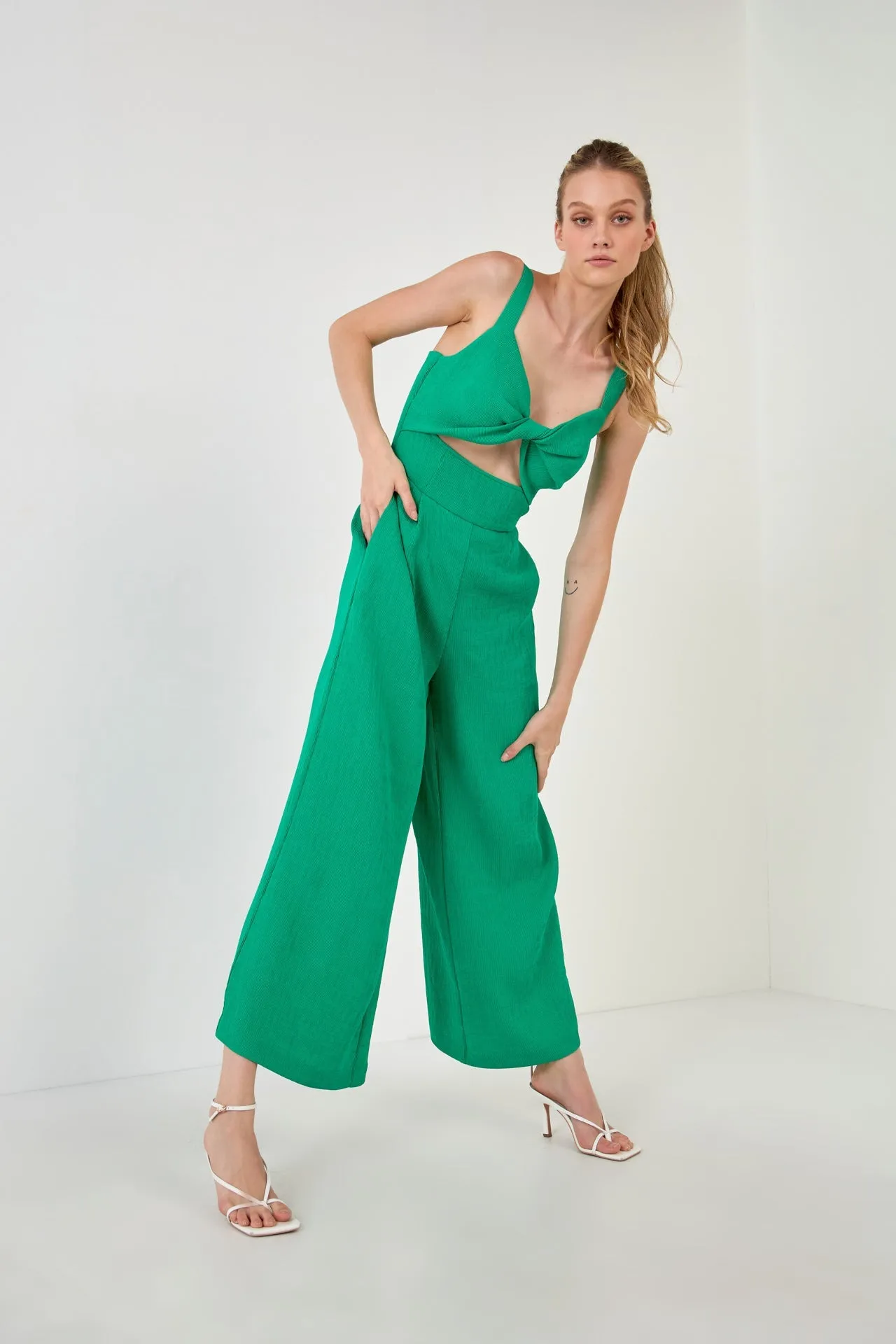 Soft Touch Plisse Twist Jumpsuit sold by Endless Rose product image thumbnail 5