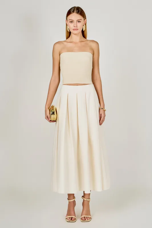 Pleated Midi Skirt sold by Endless Rose