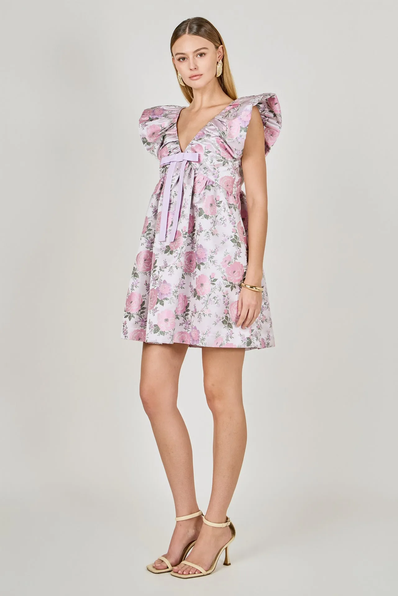 Jacquard Mini Dress With Bow sold by Endless Rose product image thumbnail 3