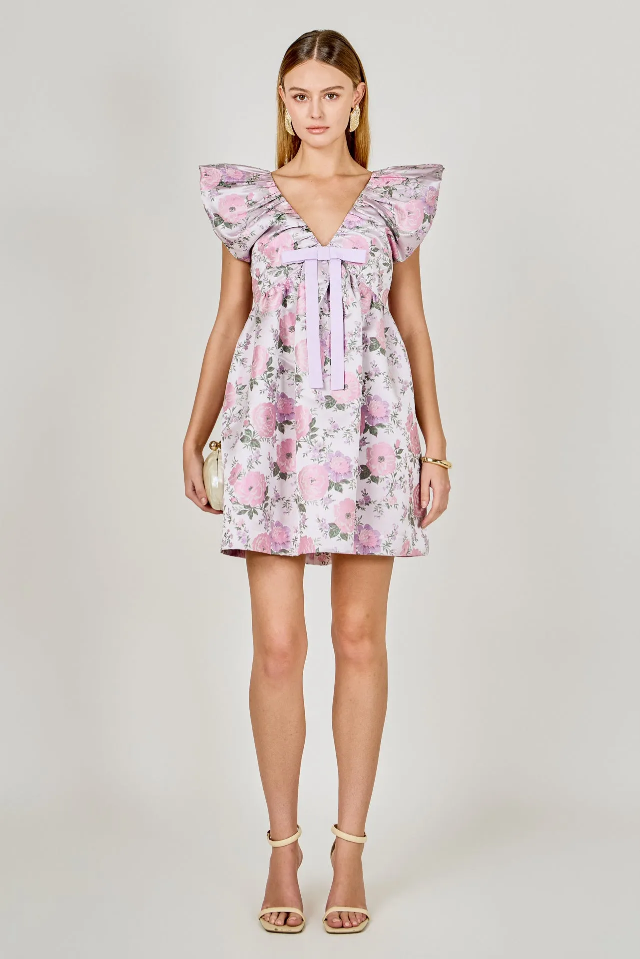 Jacquard Mini Dress With Bow sold by Endless Rose