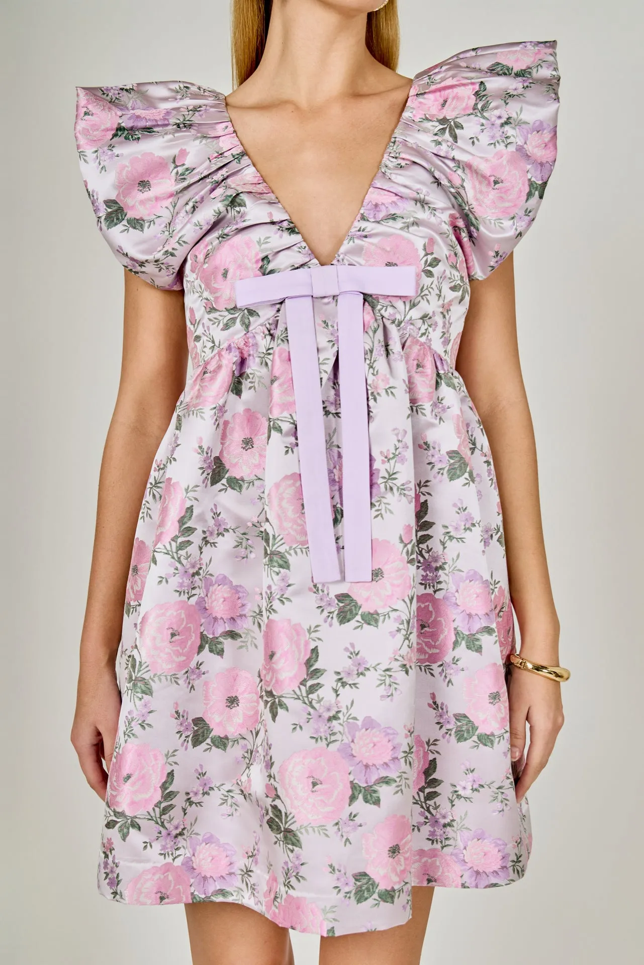 Jacquard Mini Dress With Bow sold by Endless Rose product image thumbnail 2