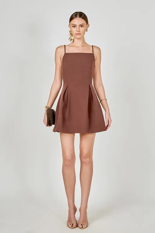 Pleated Structured Mini Dress sold by Endless Rose