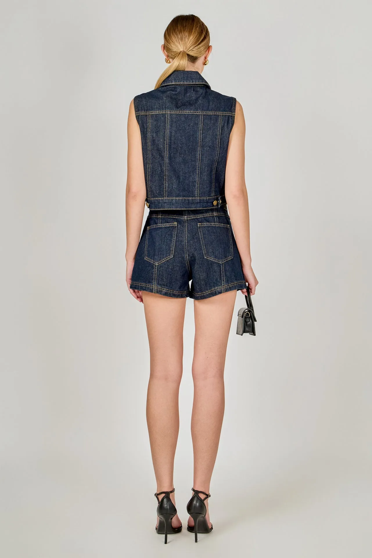 High Waisted Denim Shorts sold by Endless Rose product image thumbnail 4