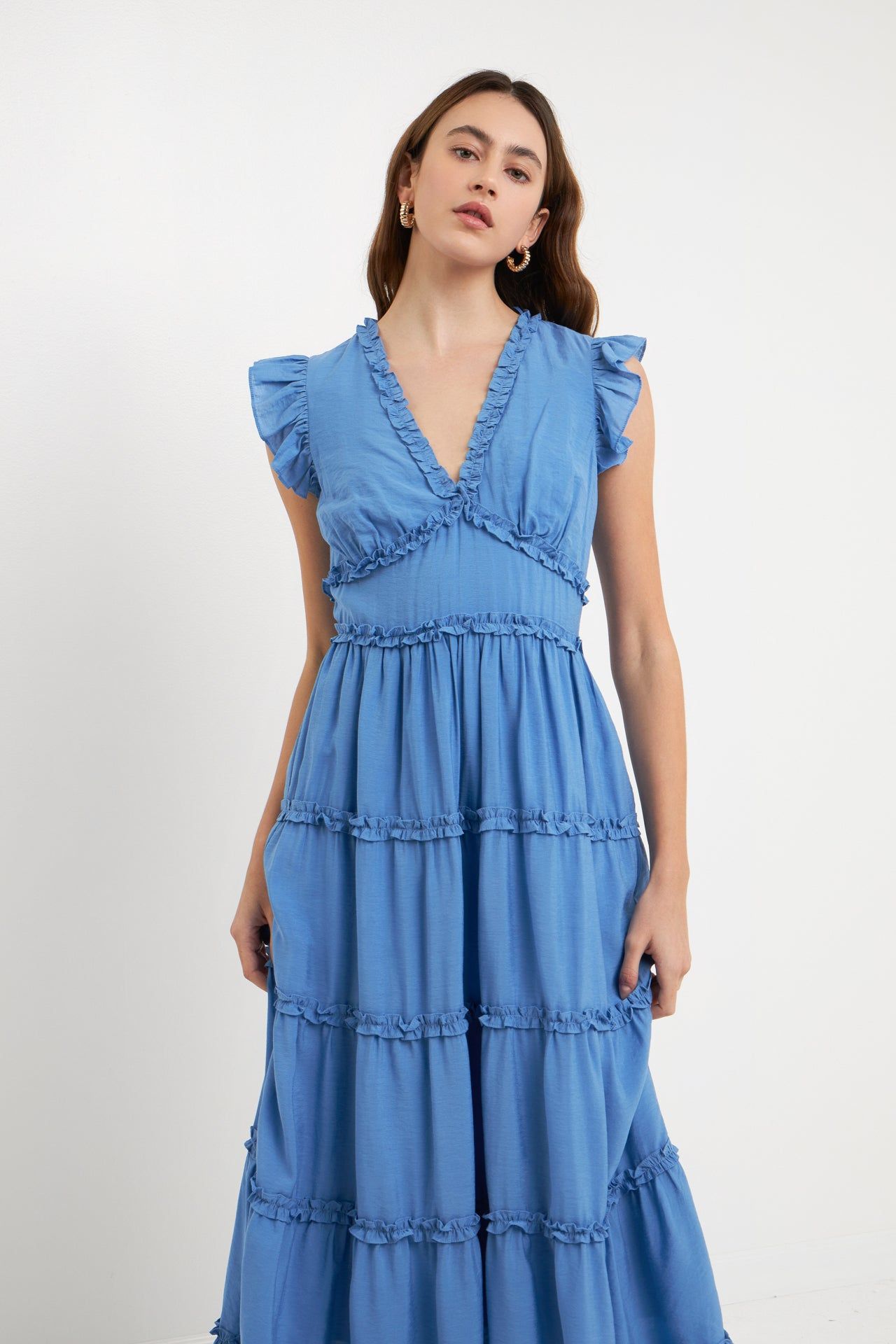 Ruffle Detail Tiered Long Dress sold by Endless Rose product image thumbnail 5