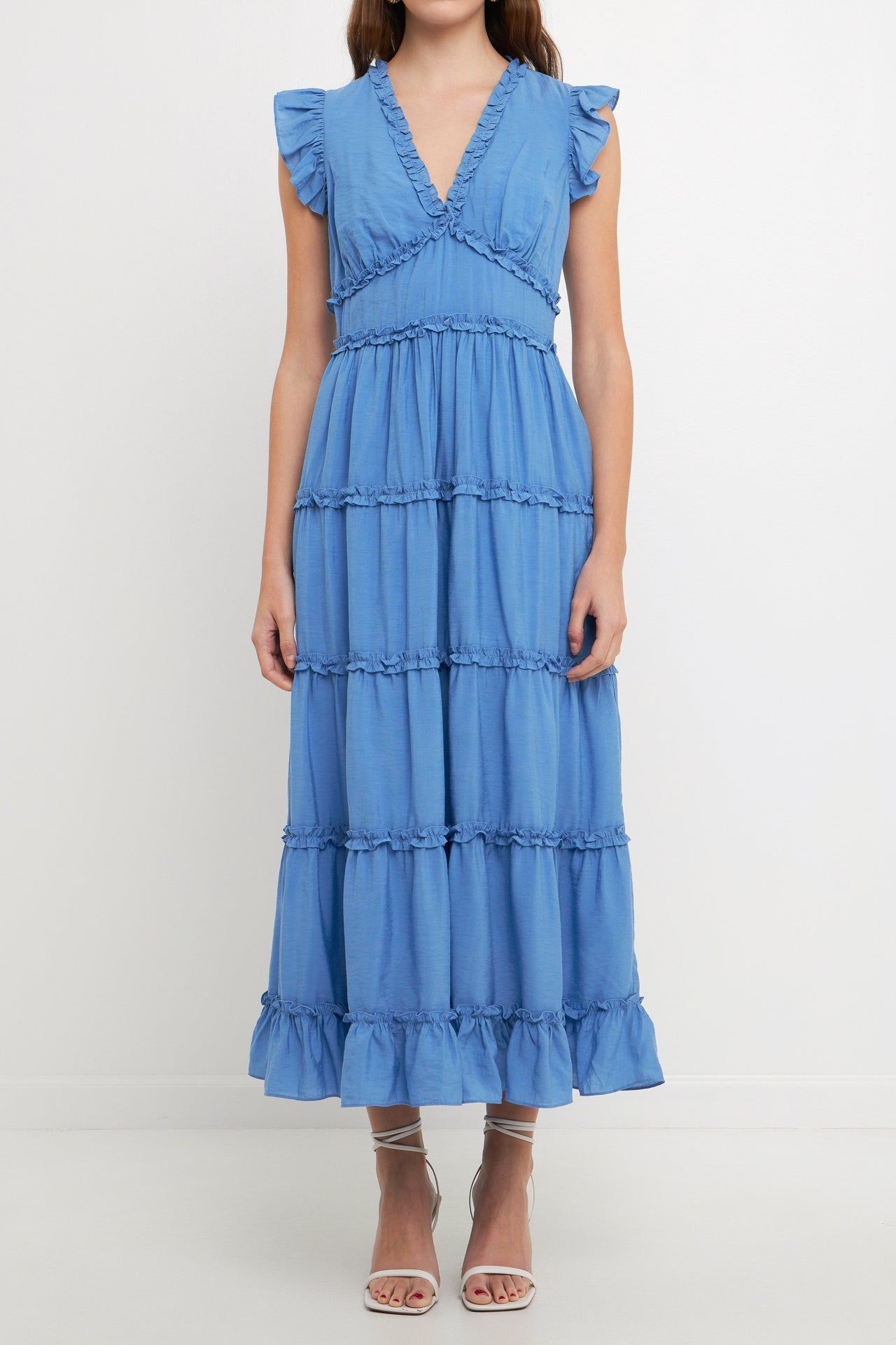 Ruffle Detail Tiered Long Dress sold by Endless Rose product image thumbnail 2