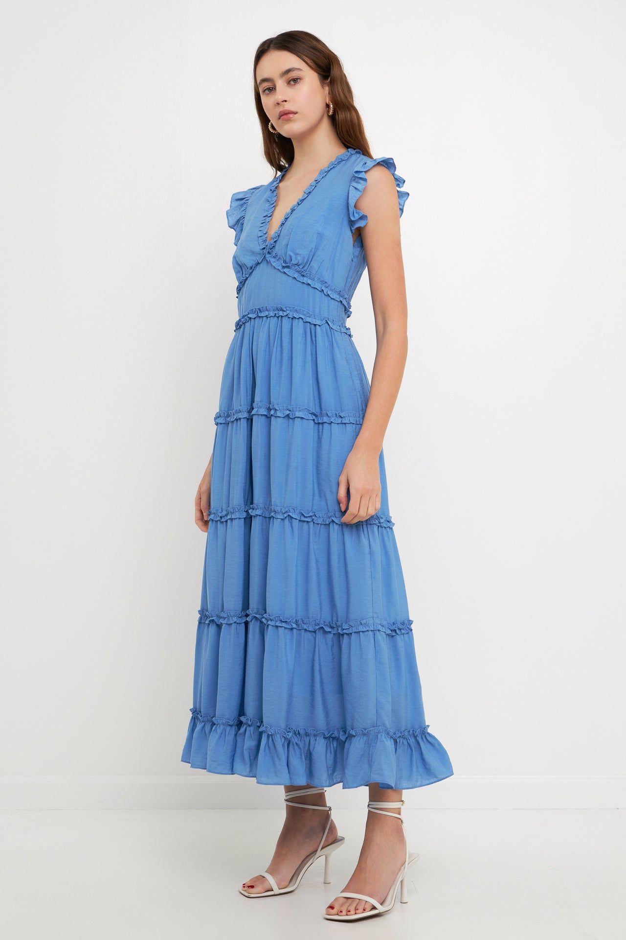 Ruffle Detail Tiered Long Dress sold by Endless Rose product image thumbnail 3