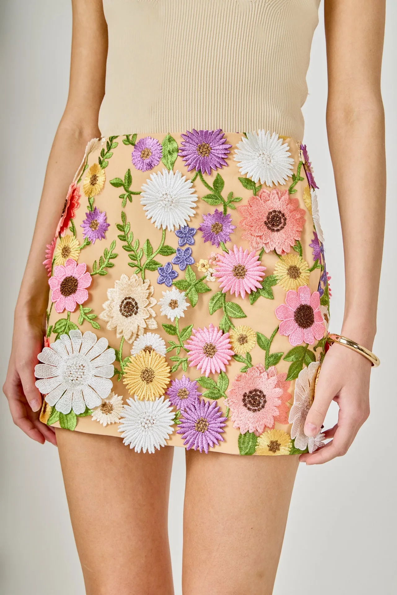 Floral Embroidered Mini Skirt sold by Endless Rose product image thumbnail 2