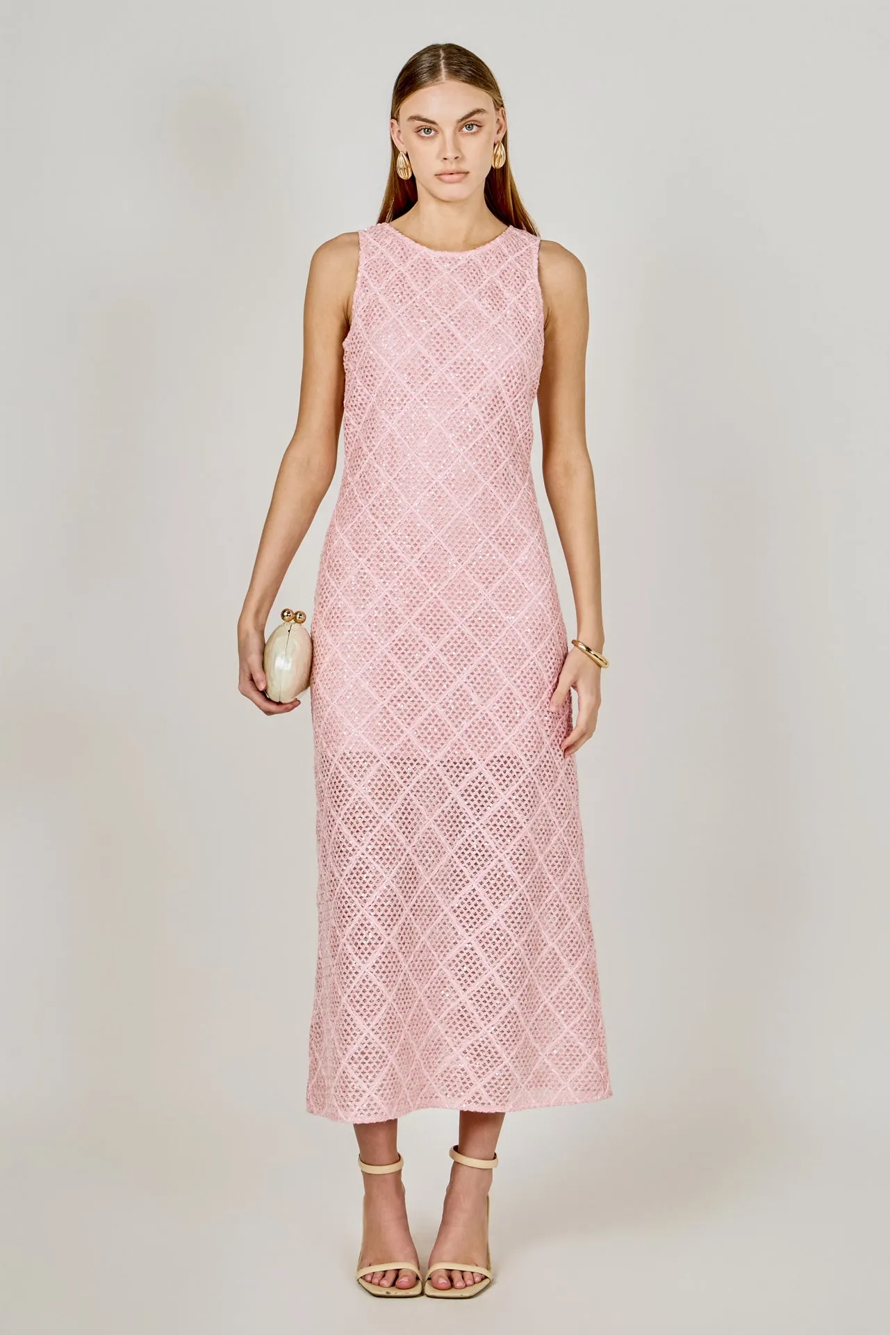 Textured Sleeveless Midi Dress sold by Endless Rose