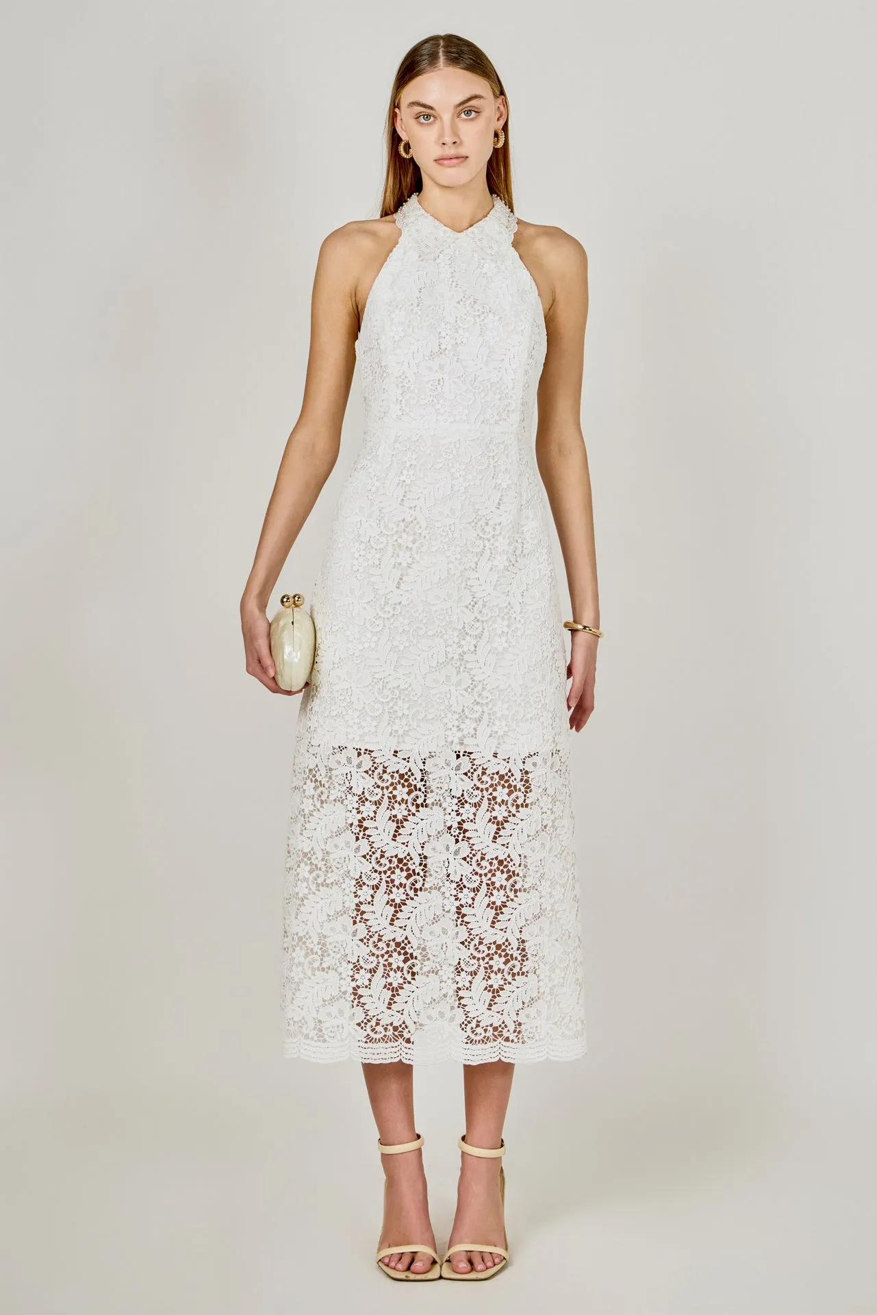 Lace Halter Midi Dress sold by Endless Rose