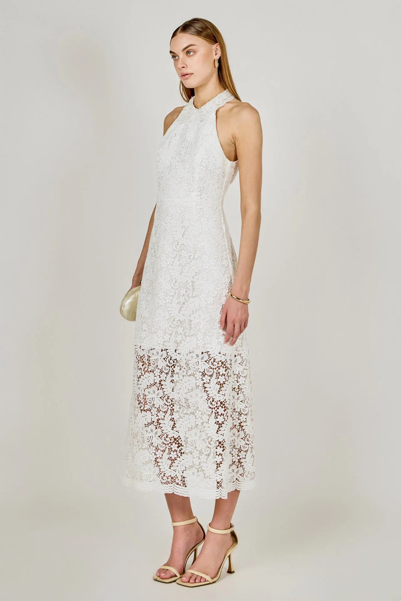 Lace Halter Midi Dress sold by Endless Rose product image thumbnail 3