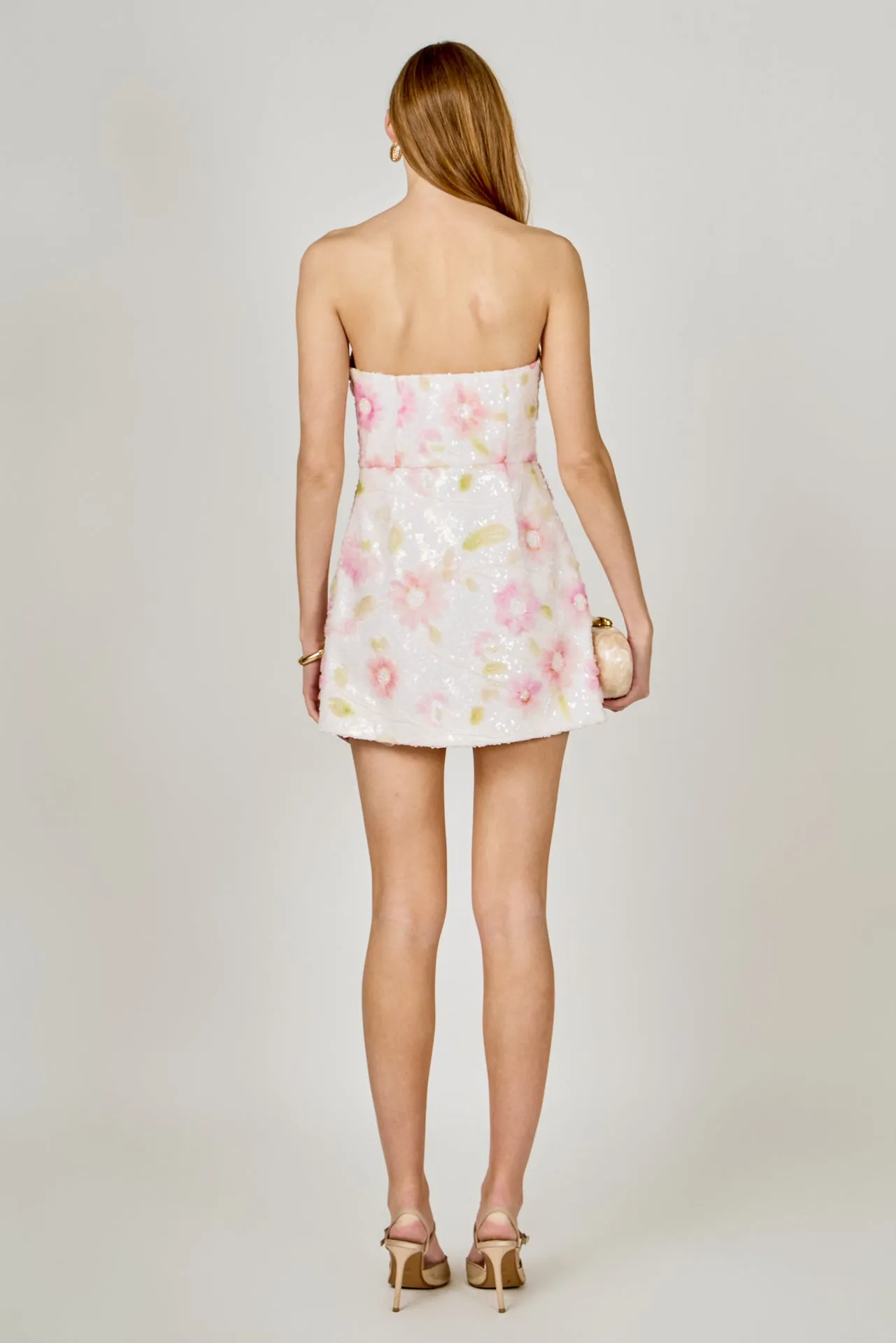 Floral Sequin Lace Mini Dress sold by Endless Rose product image thumbnail 4