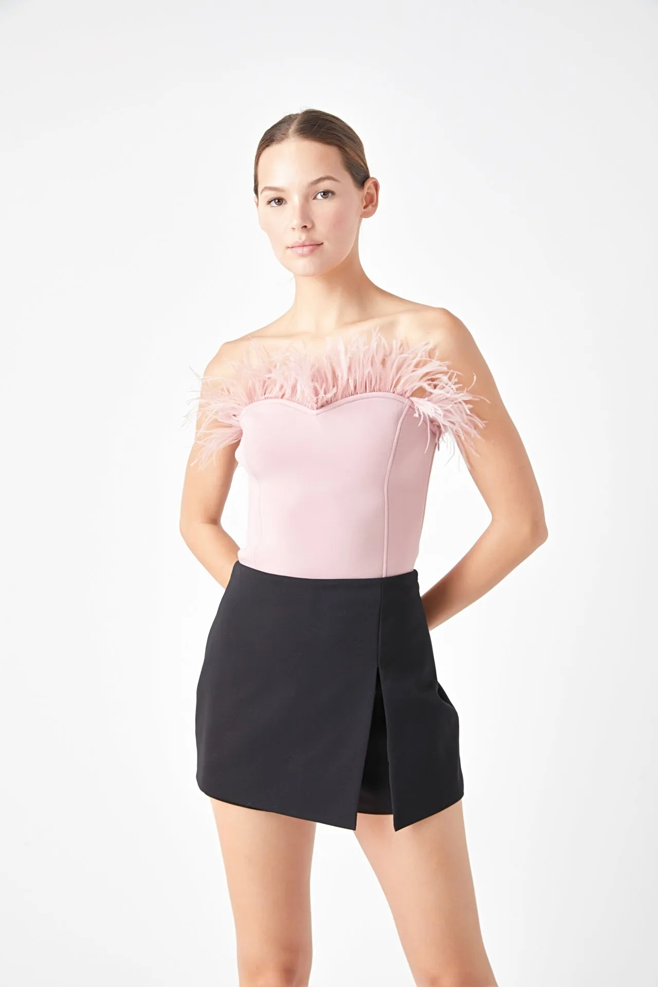 Strapless Knit Feather Top - Final Sale sold by Endless Rose product image thumbnail 5