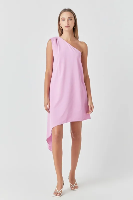 Shoulder Pintucked Asymmetrical Mini Dress - Final Sale sold by Endless Rose