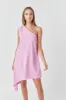Shoulder Pintucked Asymmetrical Mini Dress - Final Sale sold by Endless Rose