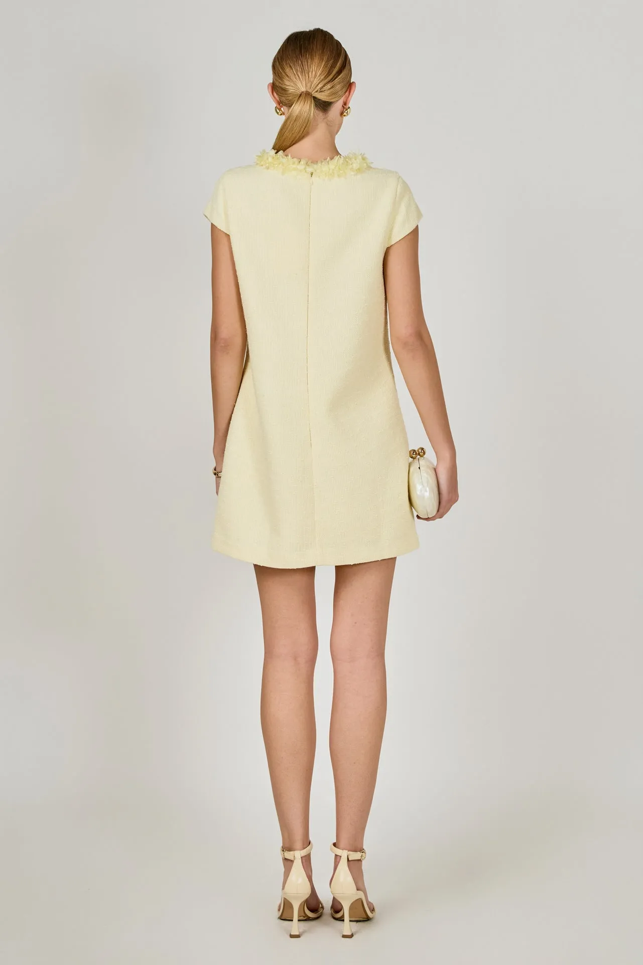 Tweed Mini Dress With Floral Trim sold by Endless Rose product image thumbnail 4