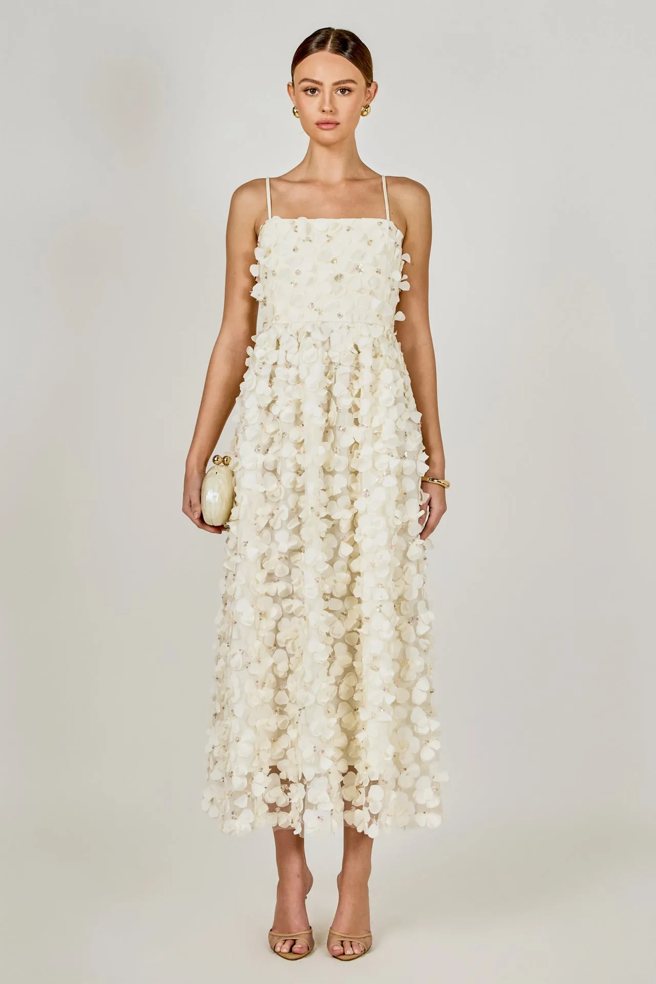 3D Floral Sleeveless Midi Dress sold by Endless Rose