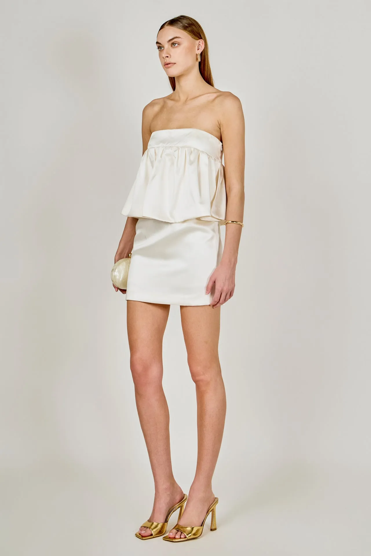 Strapless Satin Mini Dress sold by Endless Rose product image thumbnail 3
