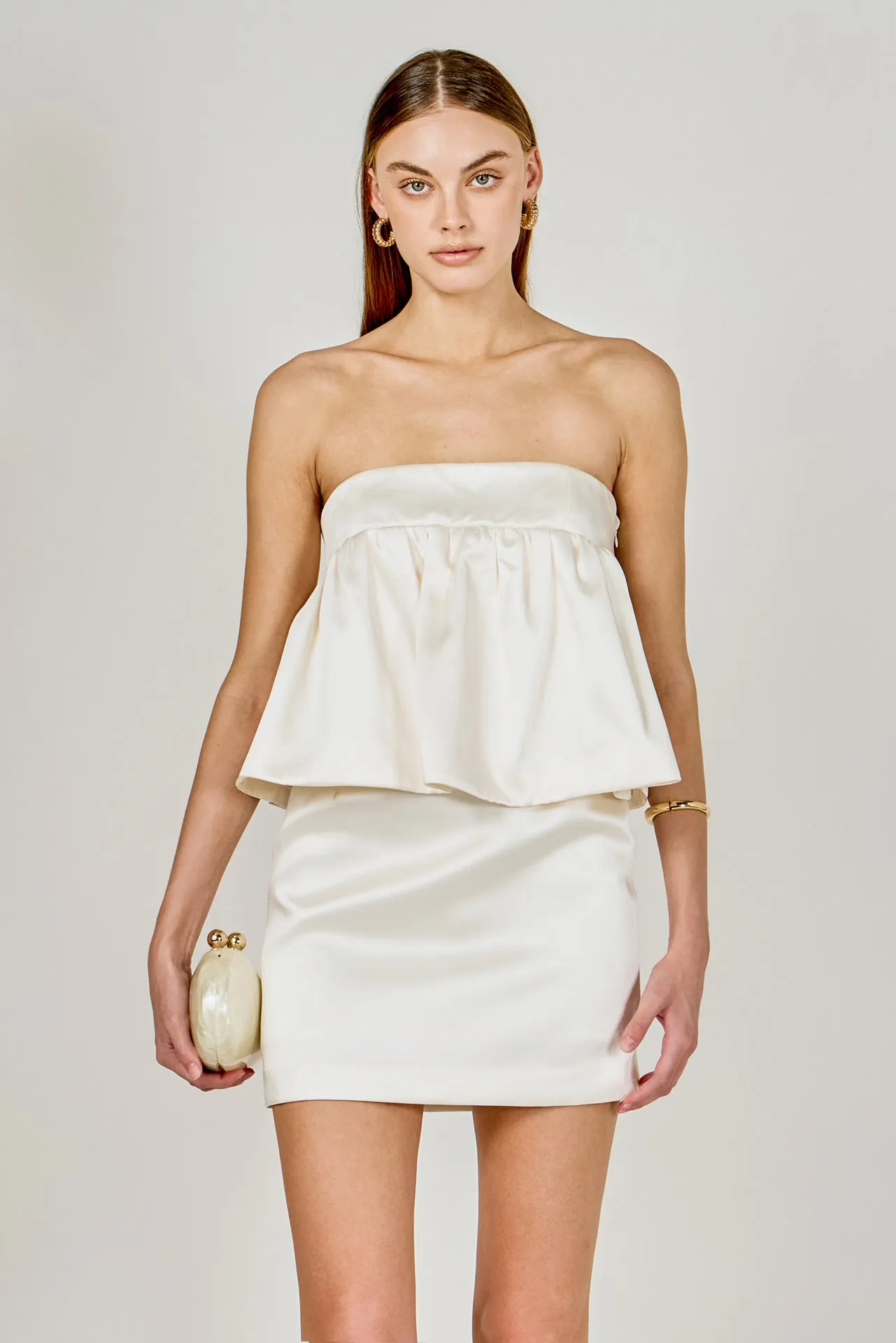 Strapless Satin Mini Dress sold by Endless Rose product image thumbnail 5