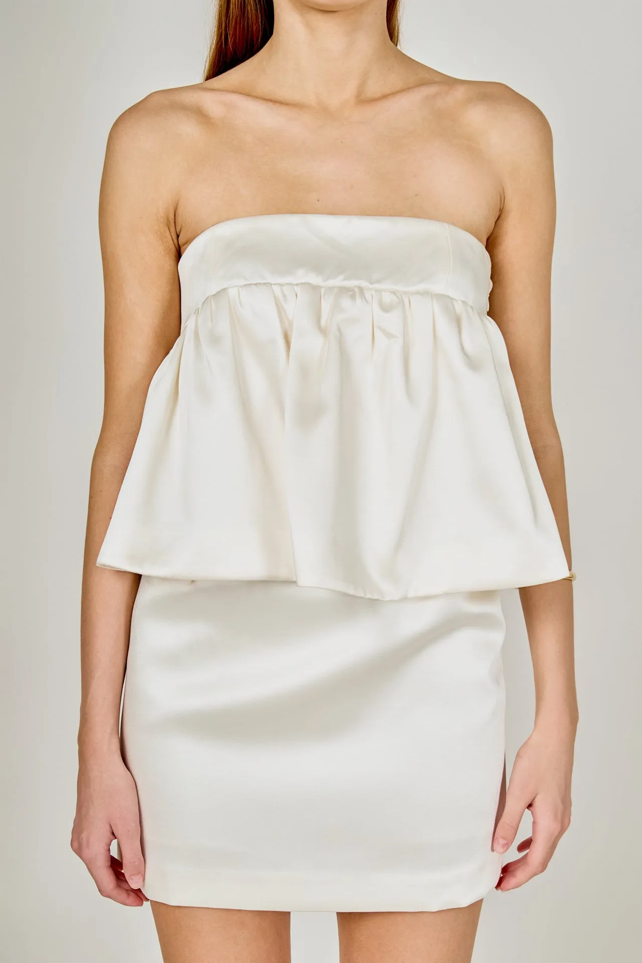 Strapless Satin Mini Dress sold by Endless Rose product image thumbnail 2