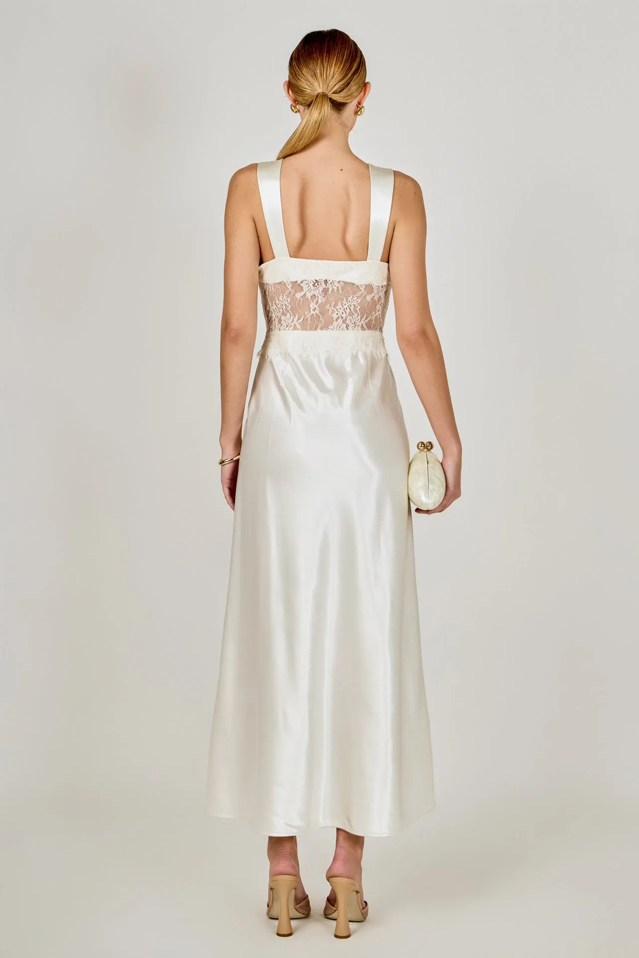 Lace Trim Sleevesless Midi Dress sold by Endless Rose product image thumbnail 4