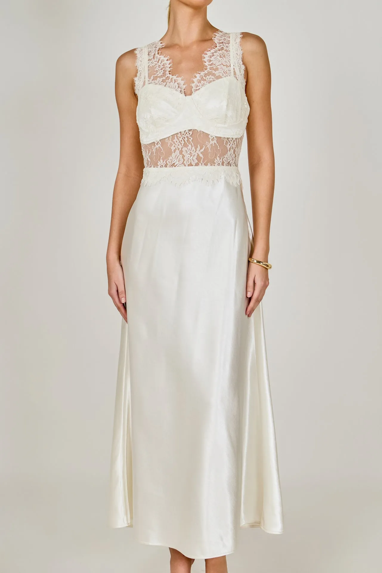 Lace Trim Sleevesless Midi Dress sold by Endless Rose product image thumbnail 2