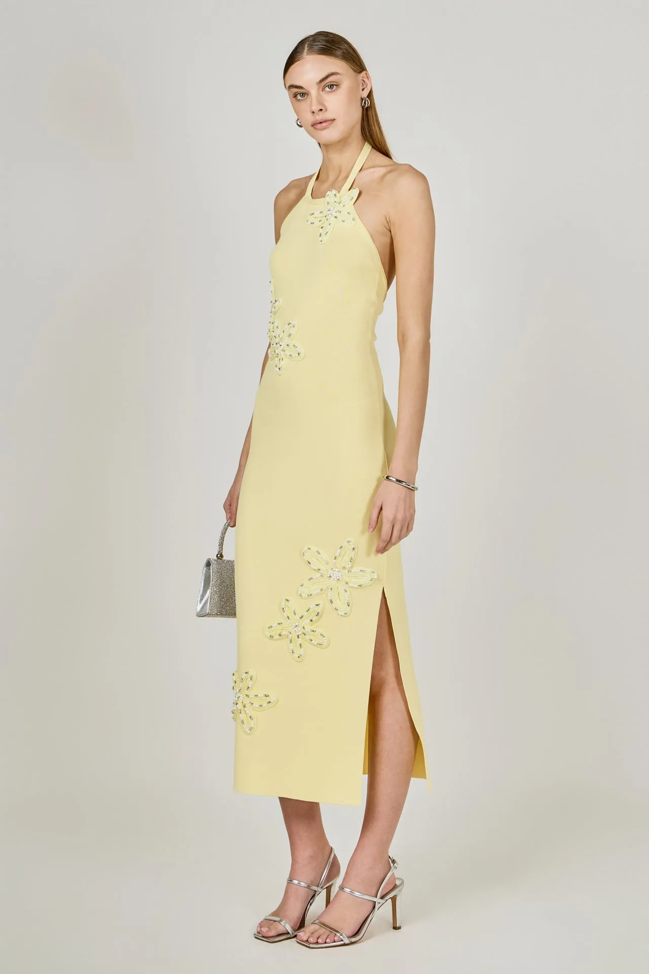 Flower Detail Halter Midi Dress sold by Endless Rose product image thumbnail 3