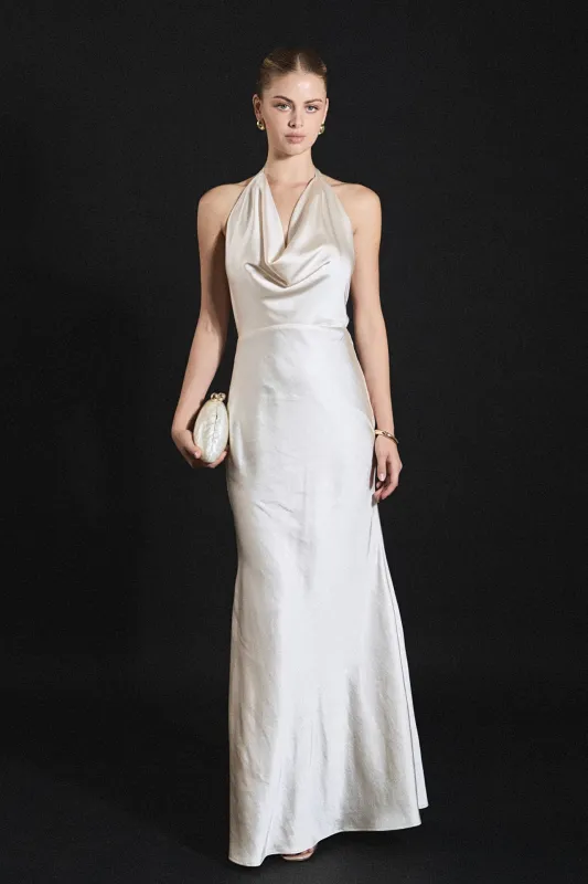 Satin Cowl Maxi Dress made by Endless Rose