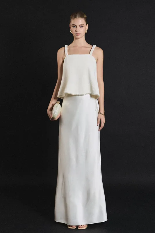 Pearl Trim Sleeveless Top sold by Endless Rose