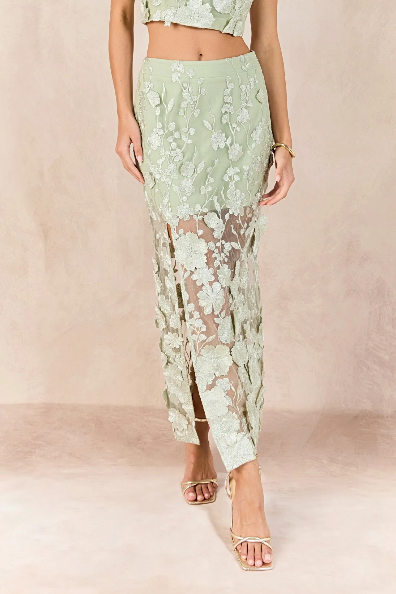 Floral Embroidered Midi Skirt sold by Endless Rose product image thumbnail 2