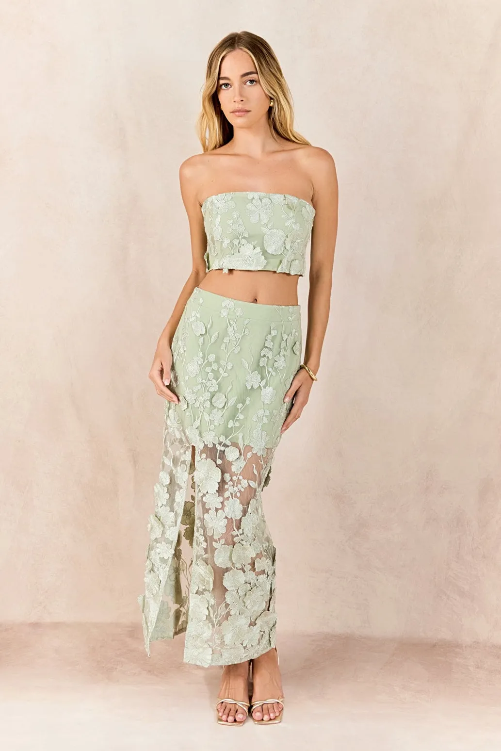 Floral Embroidered Midi Skirt sold by Endless Rose product image thumbnail 5