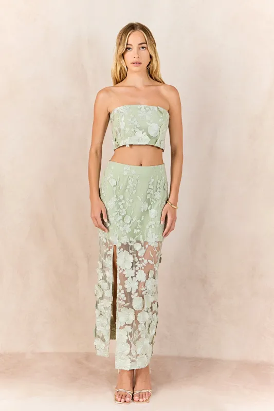 Strapless Floral Embroidered Top made by Endless Rose