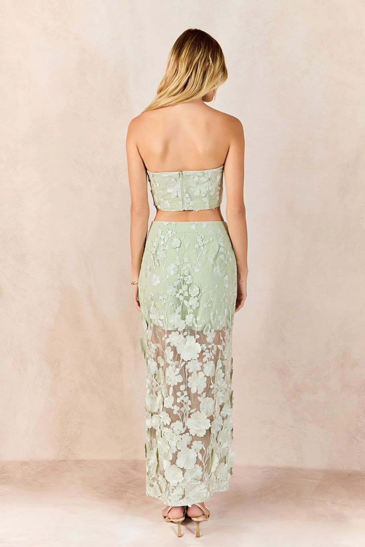 Strapless Floral Embroidered Top sold by Endless Rose product image thumbnail 4