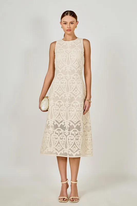 Textured Sleeveless Maxi Dress made by Endless Rose