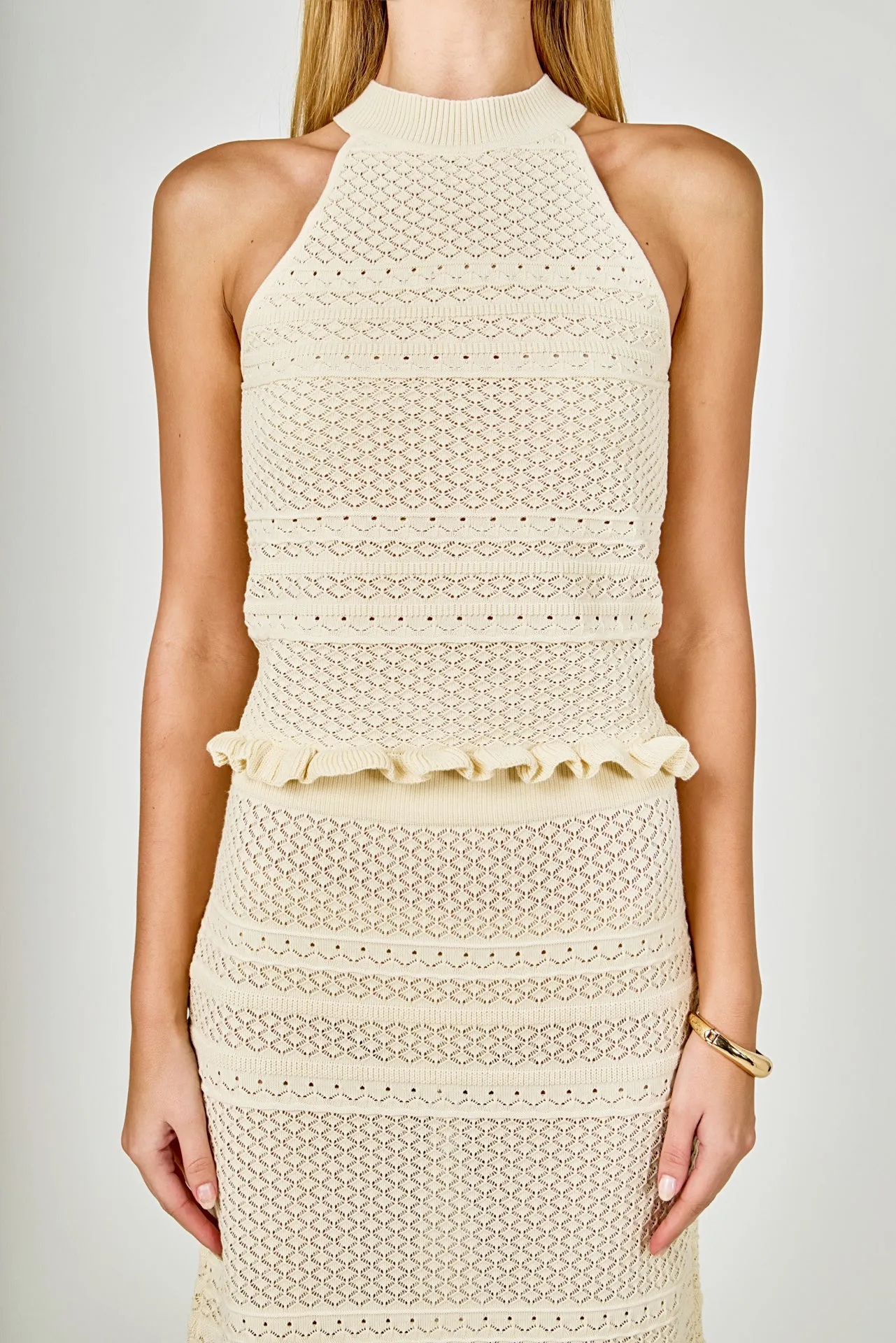 Knit Pointelle Racerback Top sold by Endless Rose product image thumbnail 2