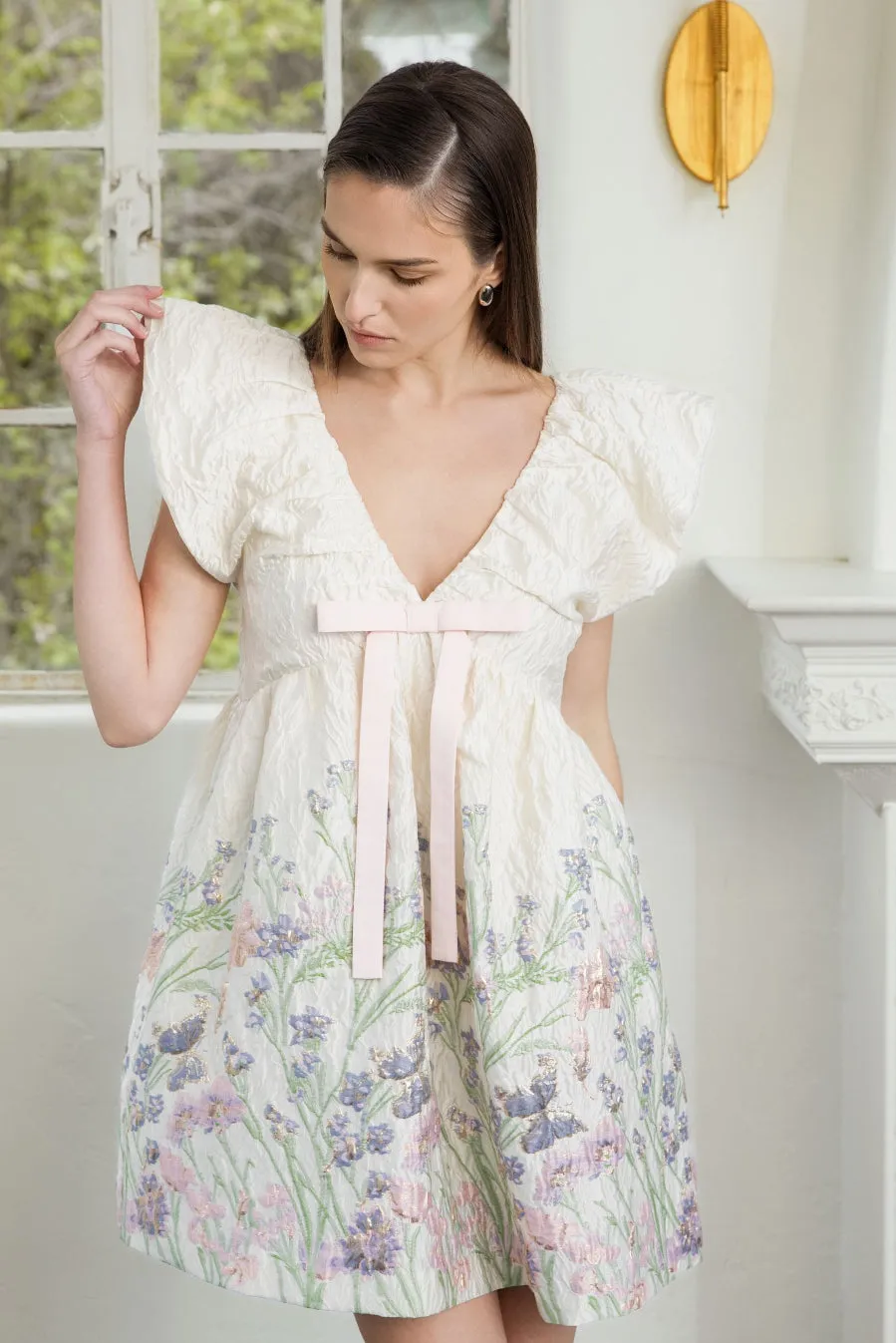 Jacquard Bow Mini Dress sold by Endless Rose product image thumbnail 4