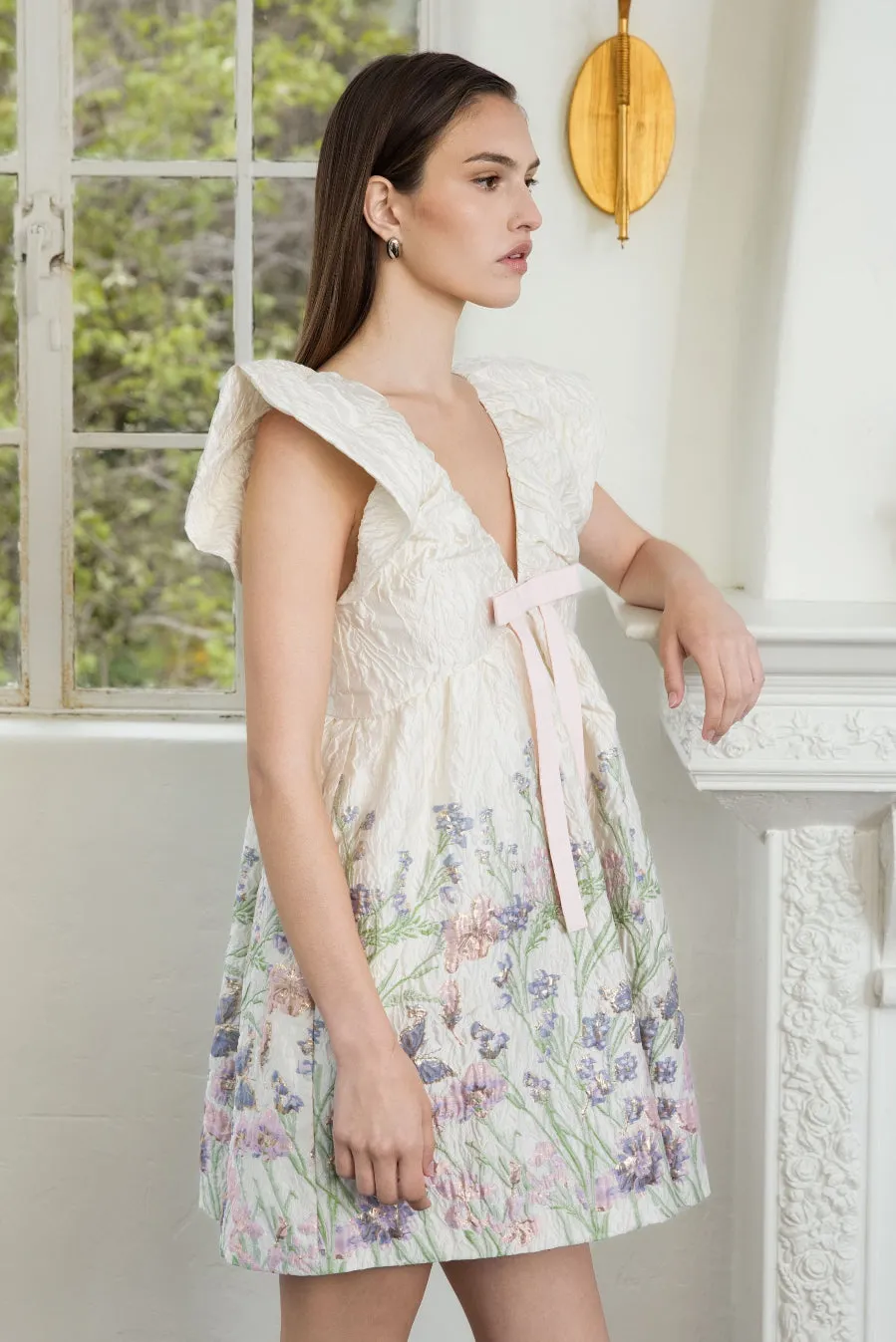 Jacquard Bow Mini Dress sold by Endless Rose product image thumbnail 5